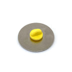 Back of Queer Love is Magic Pin with Yellow Rubber Pinback | Rainbow & Co