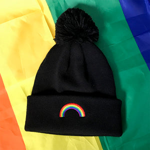 Rainbow Pom Pom Hat | Rainbow & Co