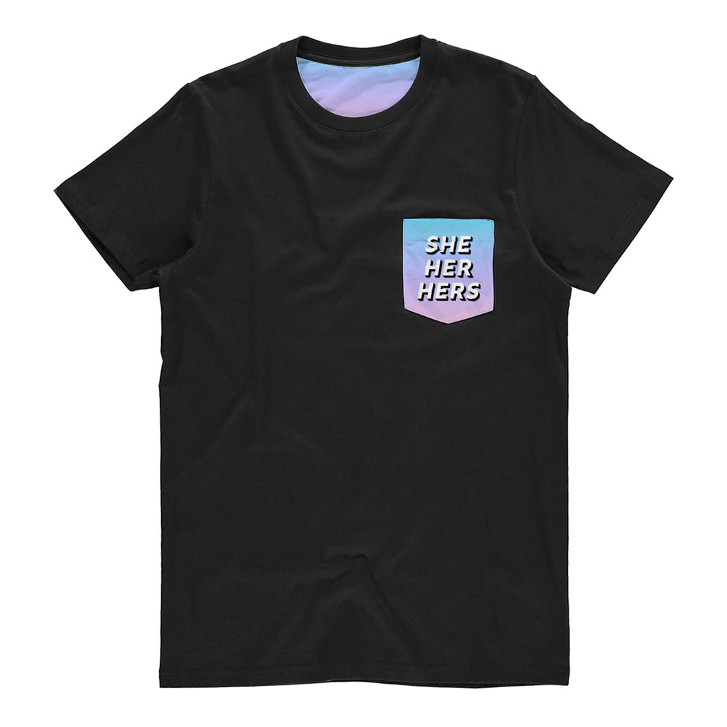 She Her Hers T Shirt | Rainbow & Co