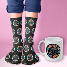 Load image into Gallery viewer, Queer Love is Magic Mug &amp; Socks | Rainbow &amp; Co