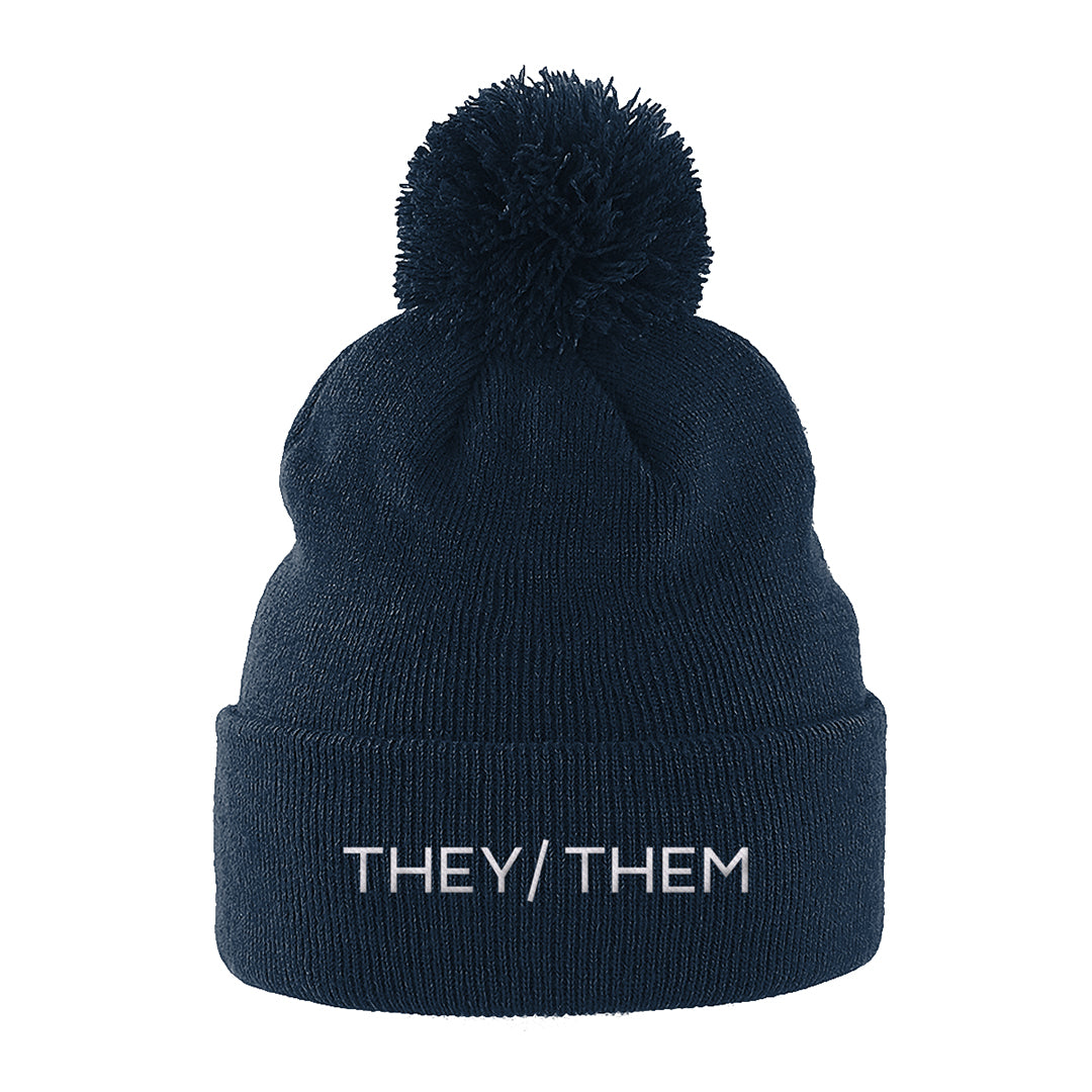 They Them Beanie Hat | Black | Rainbow & Co