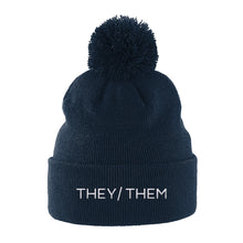 Load image into Gallery viewer, They Them Beanie Hat | Black | Rainbow &amp; Co