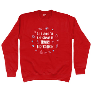 Trans Christmas Sweatshirt | Red