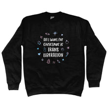 Load image into Gallery viewer, Trans Christmas Sweater | Black