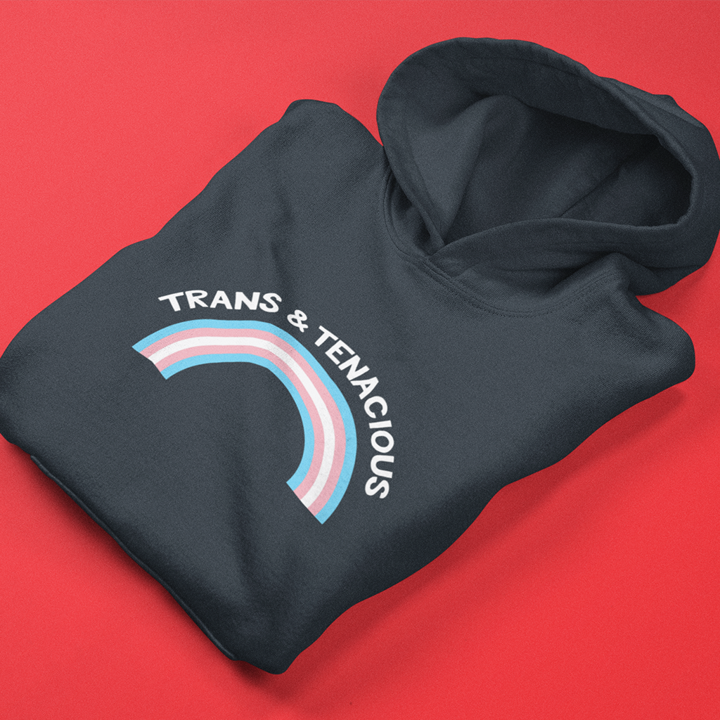 Trans Pride Hoodie | Trans & Tenacious | Rainbow & Co