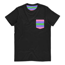 Load image into Gallery viewer, Trigender Pride Flag Pocket T Shirt | Rainbow &amp; Co
