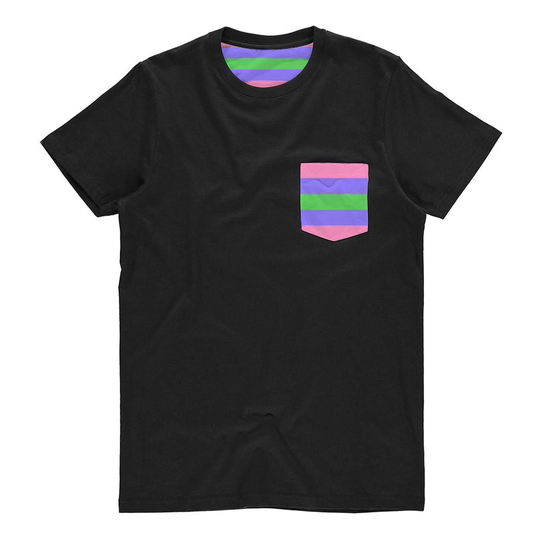 Trigender Pride Flag Pocket T Shirt | Rainbow & Co