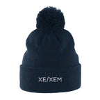 Xe Xem Pronouns Pom Pom Beanie | Navy | Rainbow & Co