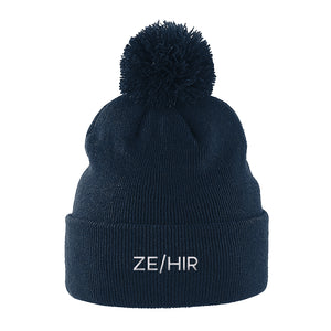 Ze Hir Pronouns Hat | Navy | Rainbow & Co