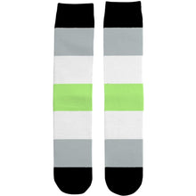 Load image into Gallery viewer, Agender Pride Flag Tube Socks | Rainbow &amp; Co