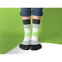 Load image into Gallery viewer, Agender Pride Flag Tube Socks | Rainbow &amp; Co