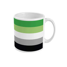 Load image into Gallery viewer, Aromantic Pride Flag Coffee Mug | Rainbow &amp; Co