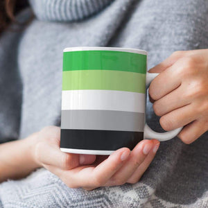 Aromantic Pride Flag Coffee Mug | Rainbow & Co