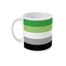 Load image into Gallery viewer, Aromantic Pride Flag Coffee Mug | Rainbow &amp; Co