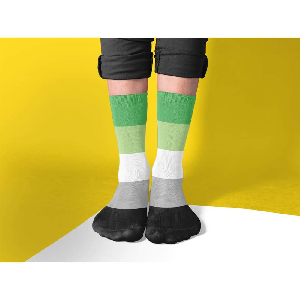 Aromantic Pride Flag Tube Socks | Rainbow & Co