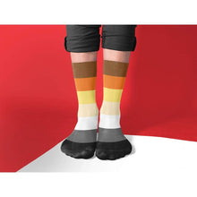Load image into Gallery viewer, Bear Pride Flag Tube Socks | Rainbow &amp; Co