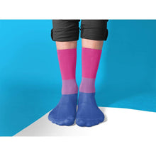 Load image into Gallery viewer, Bisexual Pride Flag Tube Socks | Rainbow &amp; Co