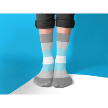 Load image into Gallery viewer, Demiboy Pride Flag Tube Socks | Rainbow &amp; Co