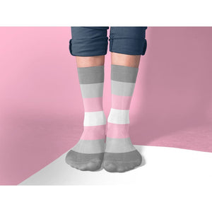 Demigirl Pride Flag Tube Socks | Rainbow & Co