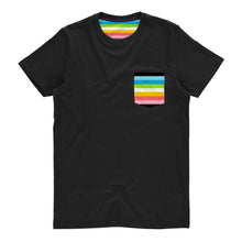 Load image into Gallery viewer, Queer Pride Flag Pocket T Shirt | Rainbow &amp; Co