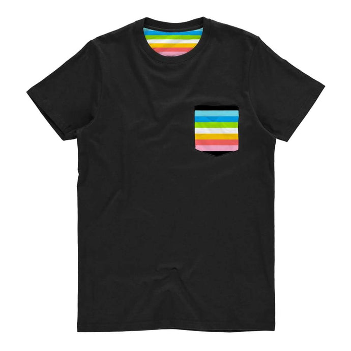 Queer Pride Flag Pocket T Shirt | Rainbow & Co