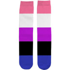 Genderfluid Pride Flag Tube Socks | Rainbow & Co