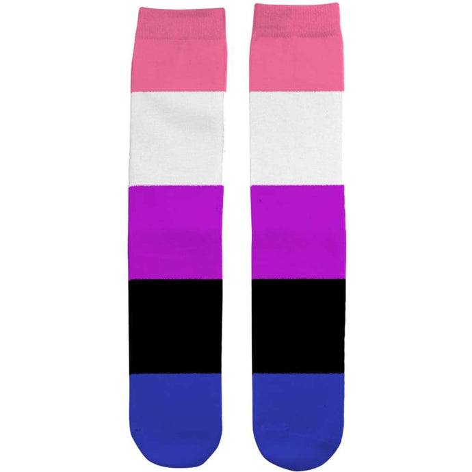 Genderfluid Pride Flag Tube Socks | Rainbow & Co