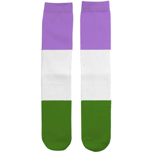 Genderqueer Pride Flag Tube Socks | Rainbow & Co