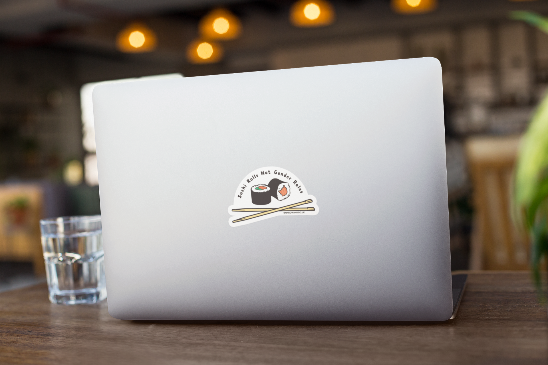 LGBTQ Pride Stickers | Sushi Rolls Not Gender Roles | Rainbow & Co