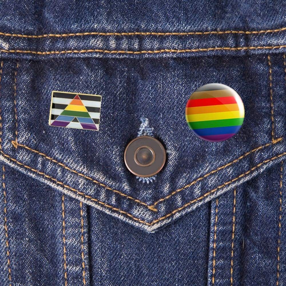 Lgbtq Ally Flag Pin Pride Ally Pin Badge Rainbow And Co