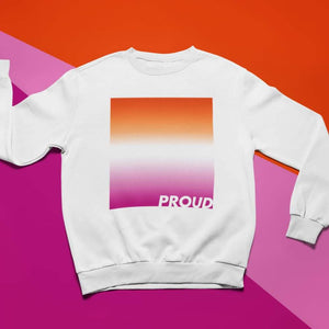 Proud Lesbian Sweatshirt - Community Voted Flag | Rainbow & Co