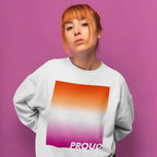 Proud Lesbian Sweatshirt - Community Voted Flag | Rainbow & Co