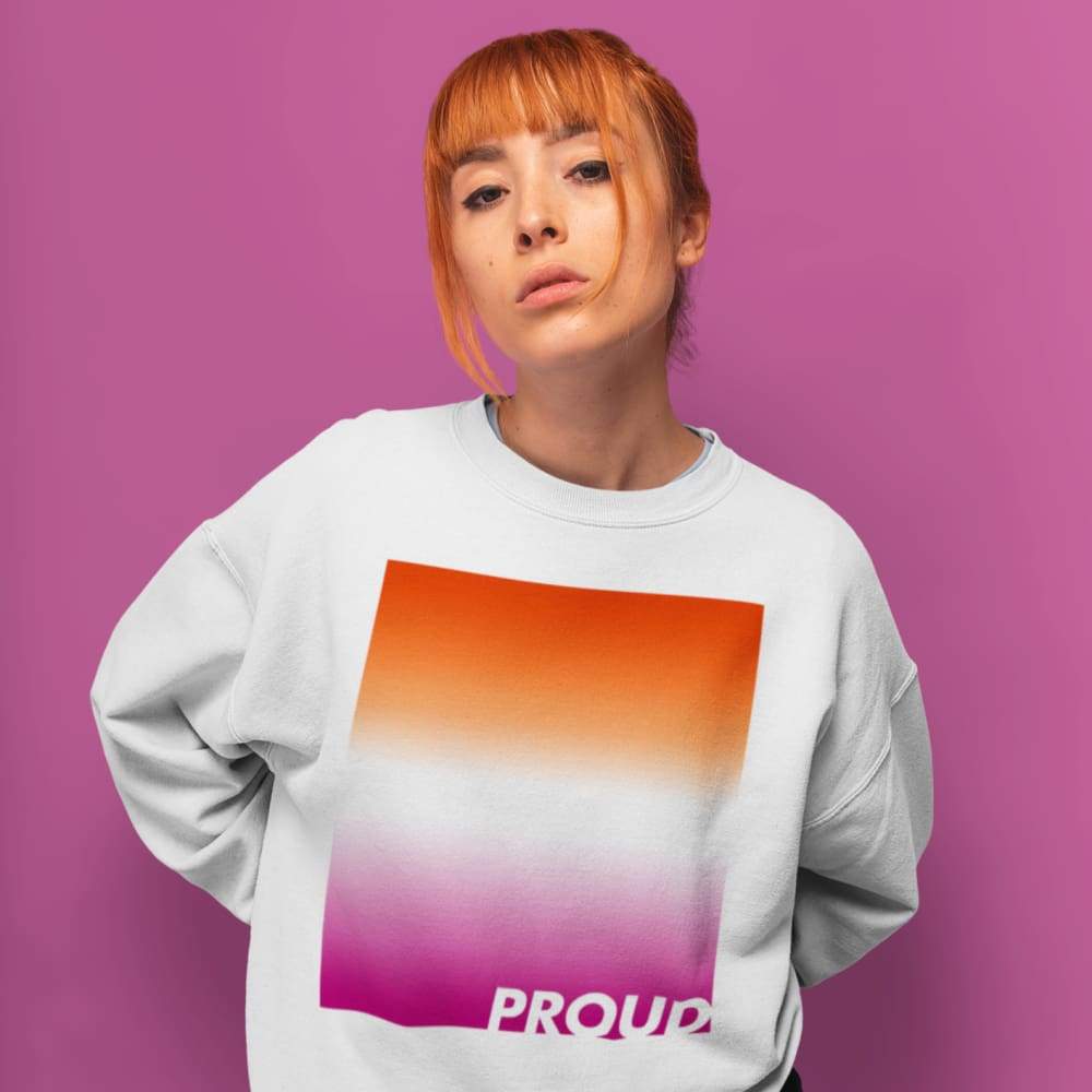 Proud Lesbian Sweatshirt - Community Voted Flag | Rainbow & Co