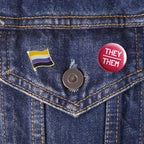 Non Binary Flag Pin | Rainbow & Co