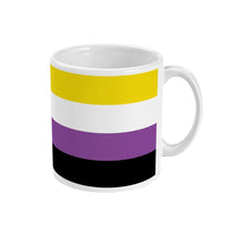 Load image into Gallery viewer, Non Binary Pride Flag Coffee Mug | Rainbow &amp; Co