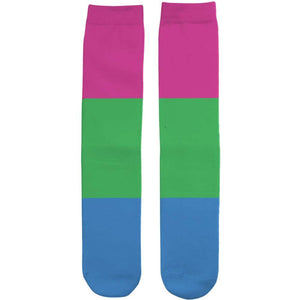 Polysexual Pride Flag Tube Socks | Rainbow & Co