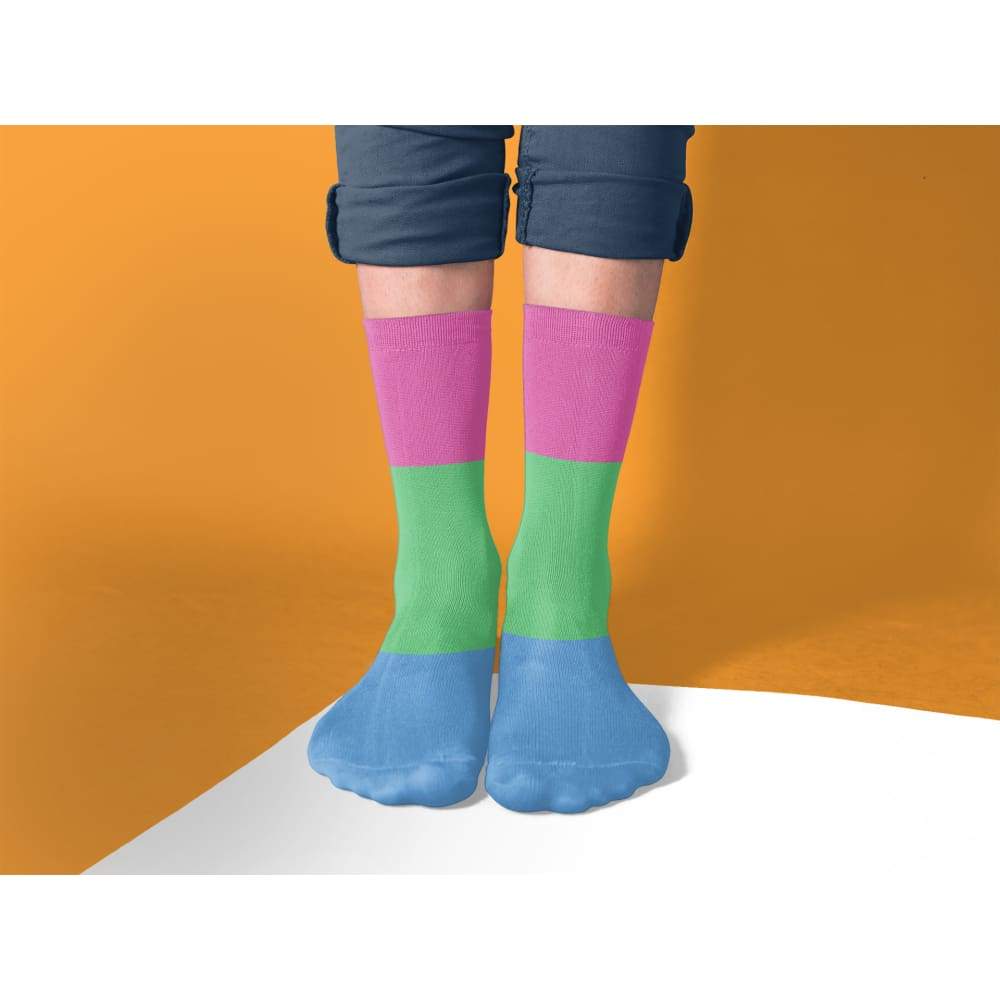 Polysexual Pride Flag Tube Socks | Rainbow & Co