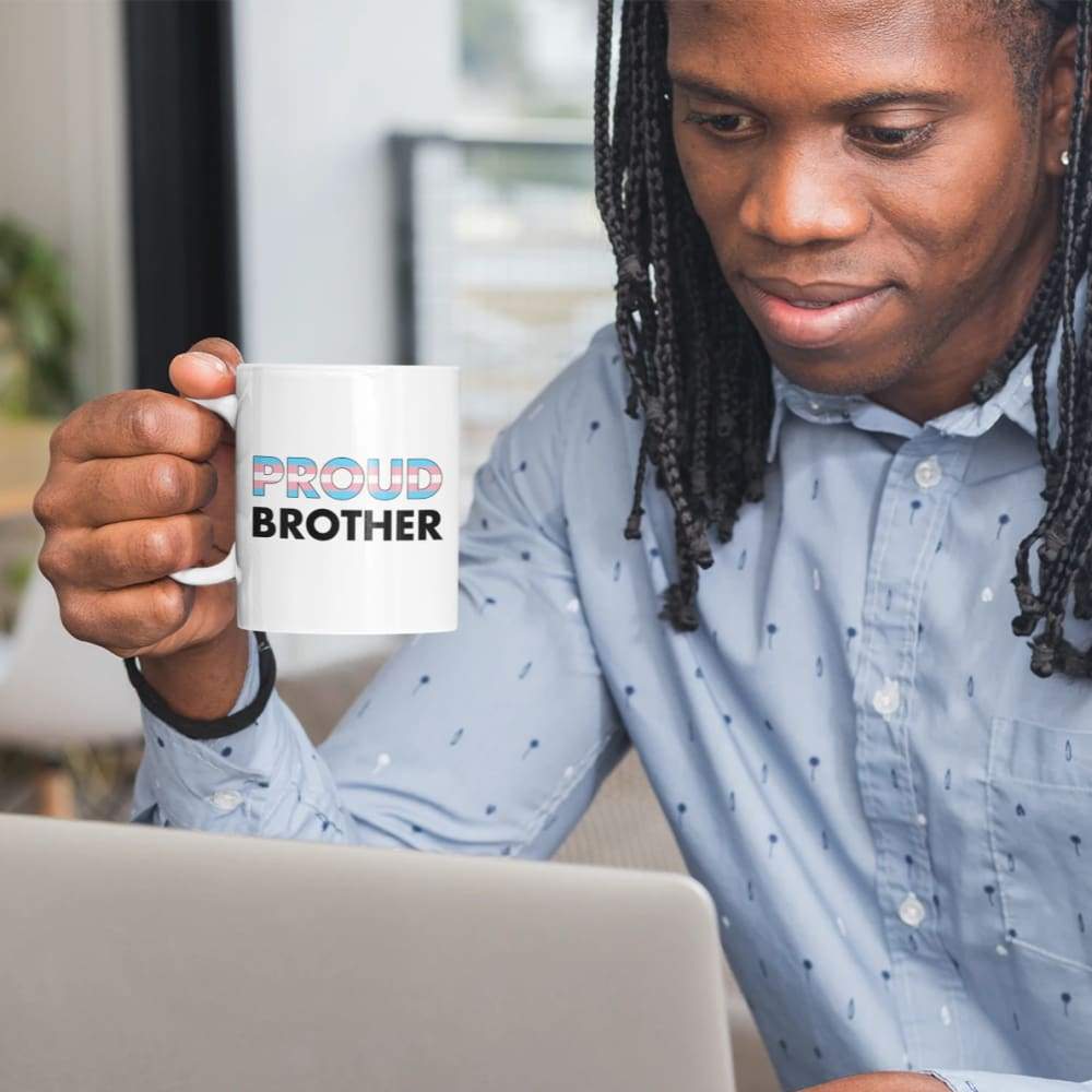 Proud Brother - Transgender Flag Mug | Rainbow & Co