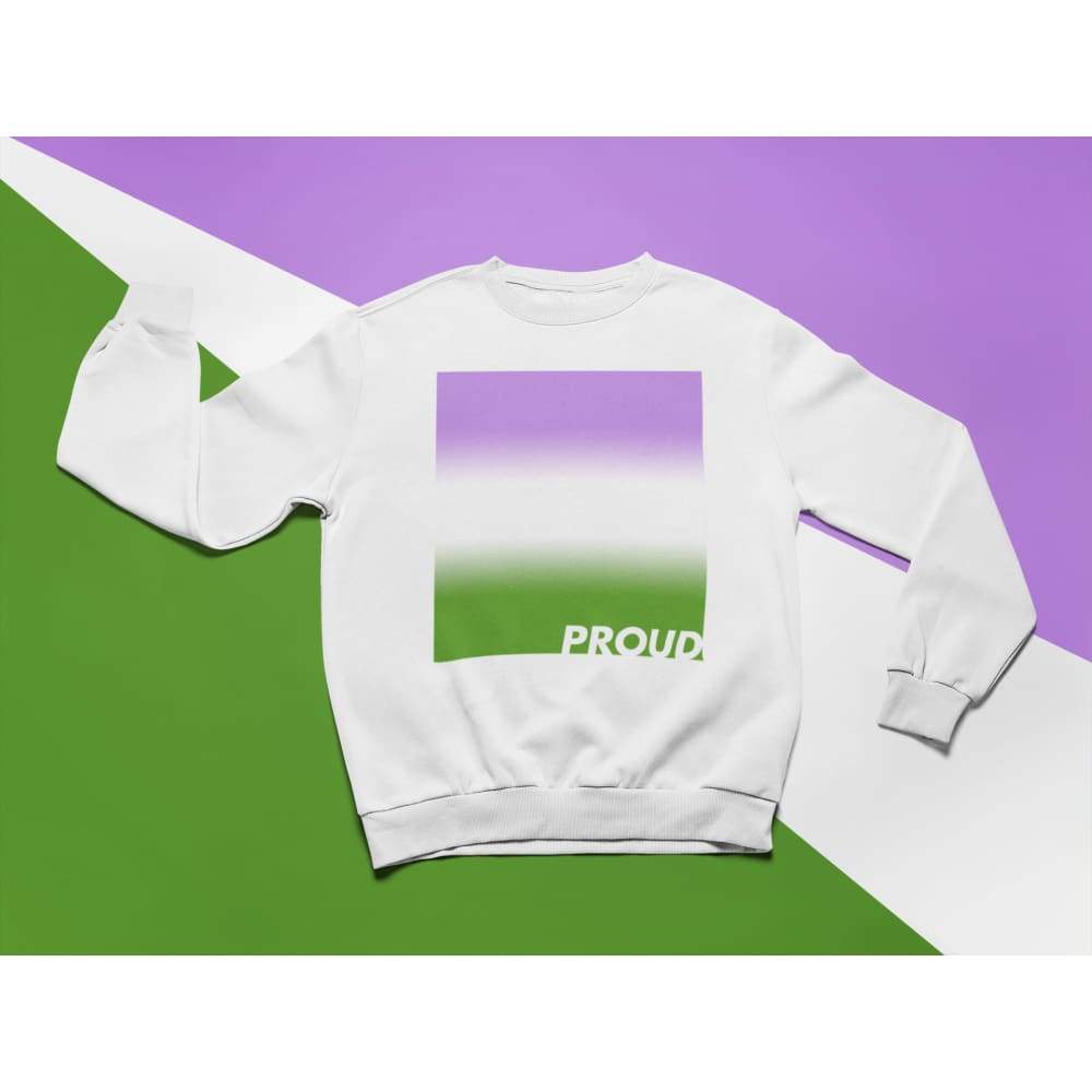 Proud Genderqueer Sweatshirt | Rainbow & Co