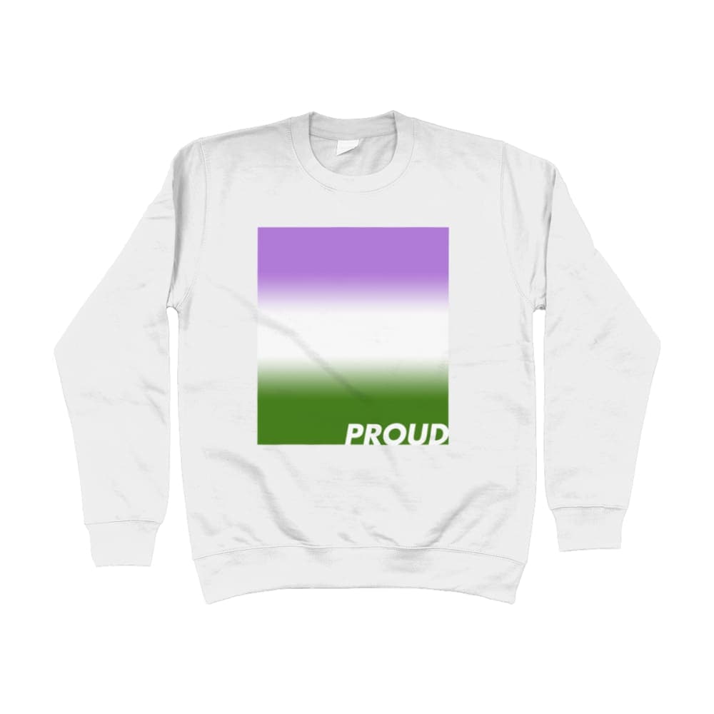Proud Genderqueer Sweatshirt | Rainbow & Co