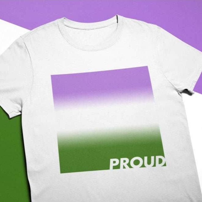 Proud Genderqueer T Shirt | Rainbow & Co