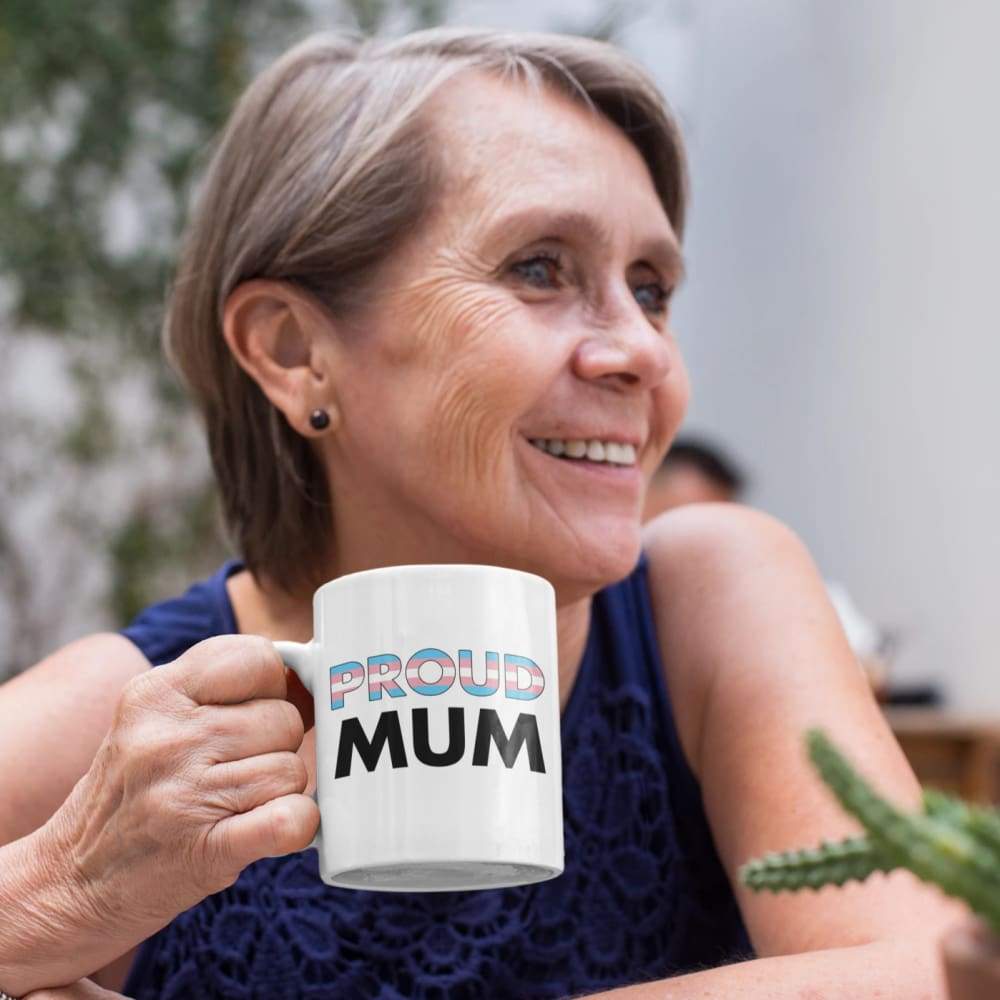 Proud Mum - Transgender Flag Mug | Rainbow & Co