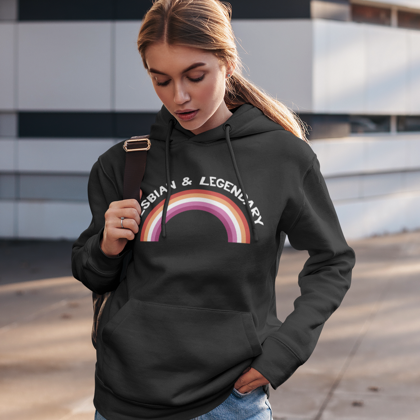 Lesbian Pride Hoodie | Lesbian & Legendary | Rainbow & Co