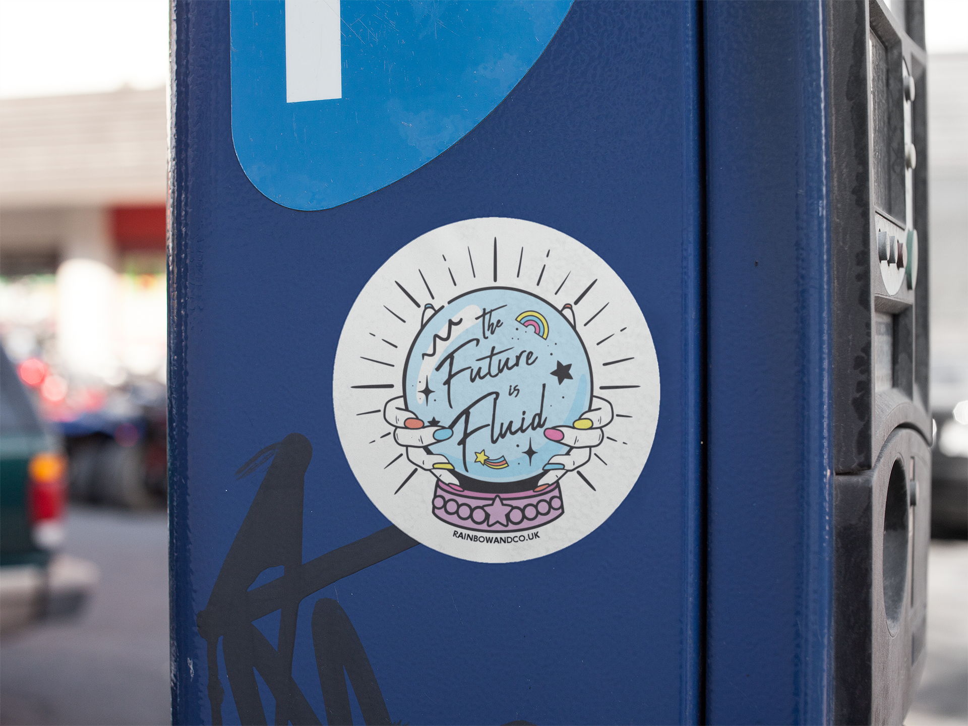 The Future Is Fluid Sticker | Genderfluid Pride Stickers | Rainbow & Co