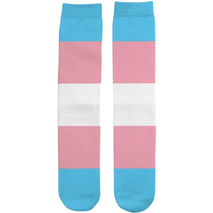 Transgender Pride Flag Tube Socks | Rainbow & Co